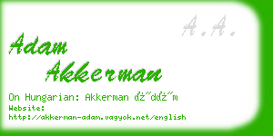 adam akkerman business card